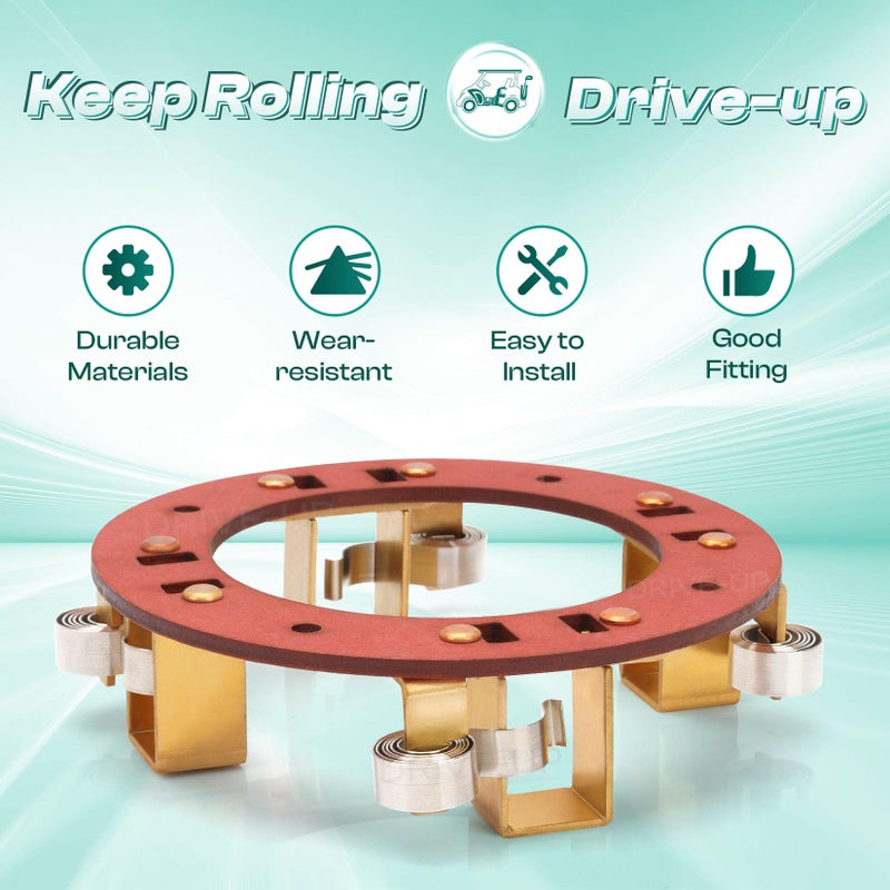 Drive-up ADC Motor Brush Plate Assembly with Springs, Fits Club Car Electric Golf Cart 1021861-01, Fits EZGO Electric Golf Cart 73120-G15 - Image 2